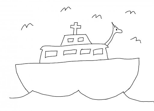 Desenhos de Calma Noé e a Arca para colorir