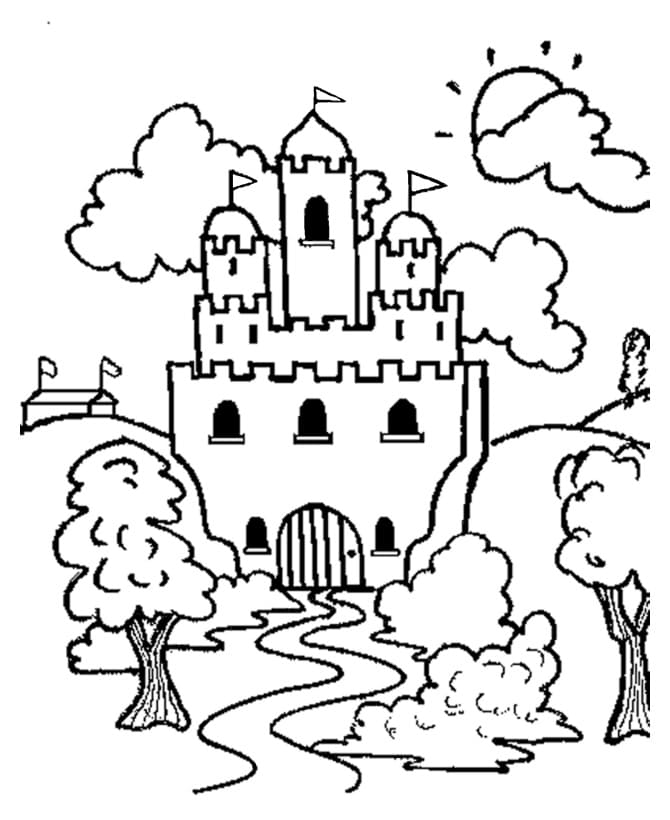 Desenhos de Castelo 1 para colorir