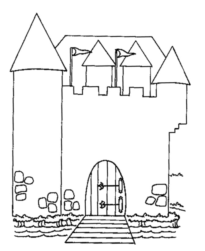 Desenhos de Castelo 2 para colorir