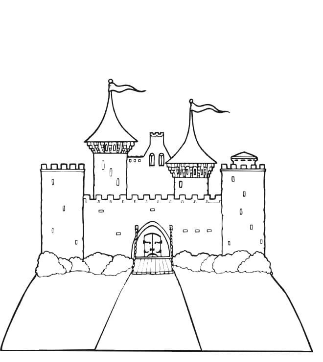 Desenhos de Castelo 3 para colorir