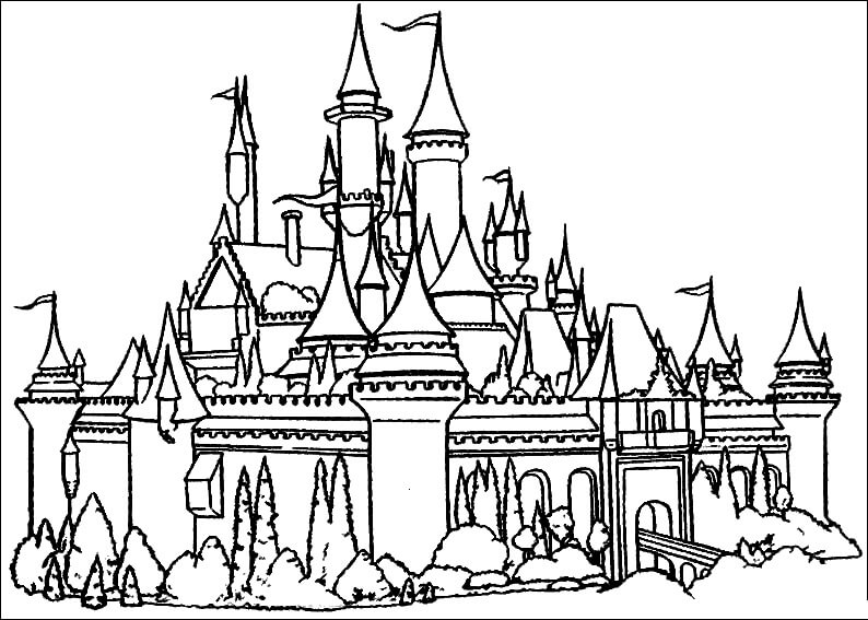 Desenhos de Castelo Incrível para colorir