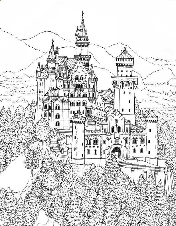 Desenhos de Castelo Legal 1 para colorir