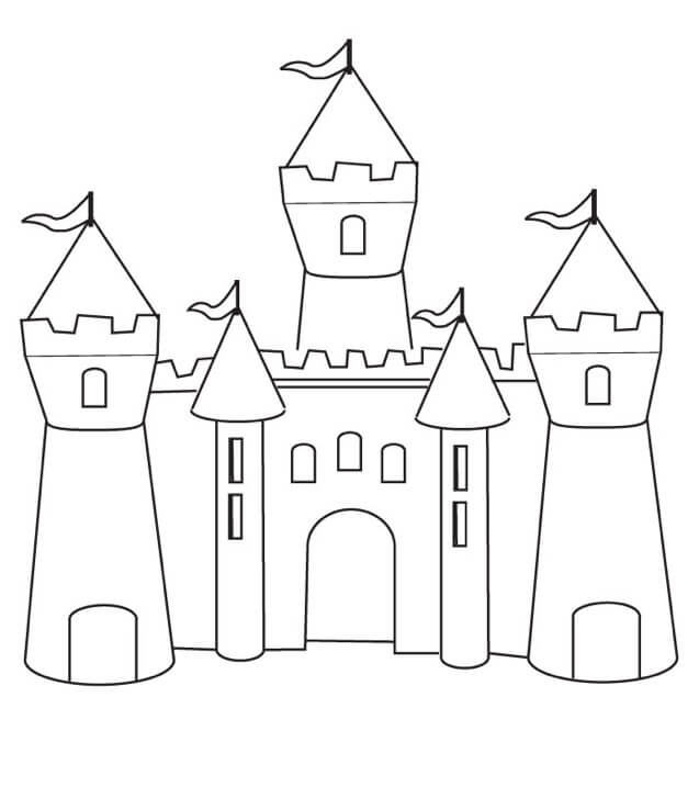 Desenhos de Castelo Legal para colorir