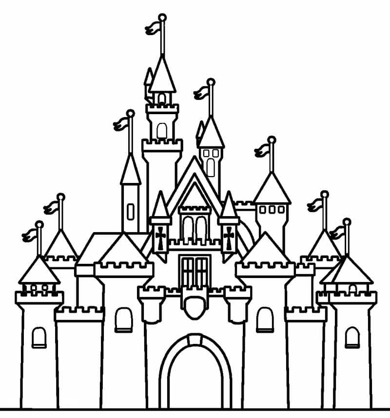 Desenhos de Castelo Normal 1 para colorir
