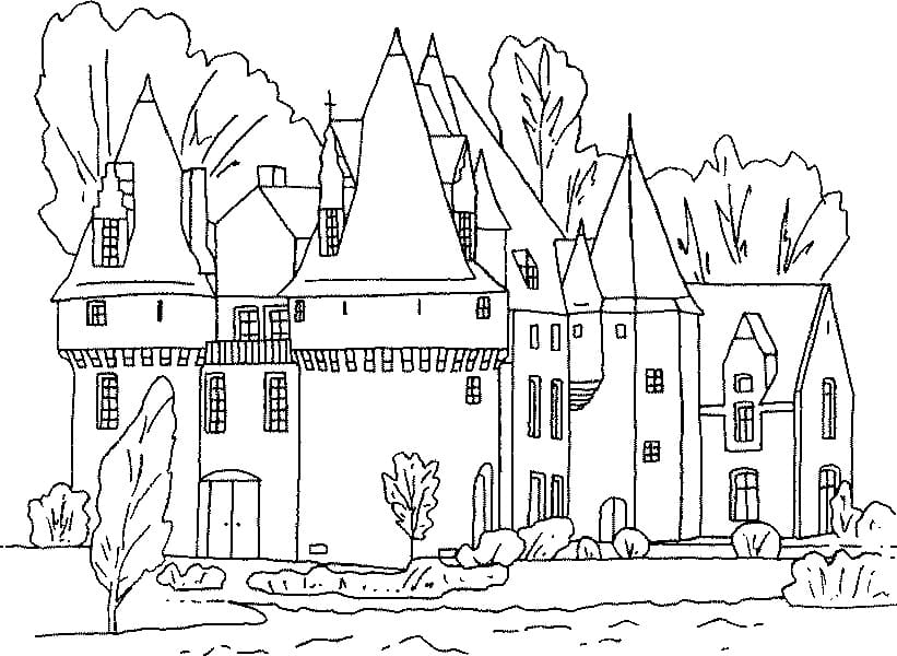 Desenhos de Castelo Normal 2 para colorir