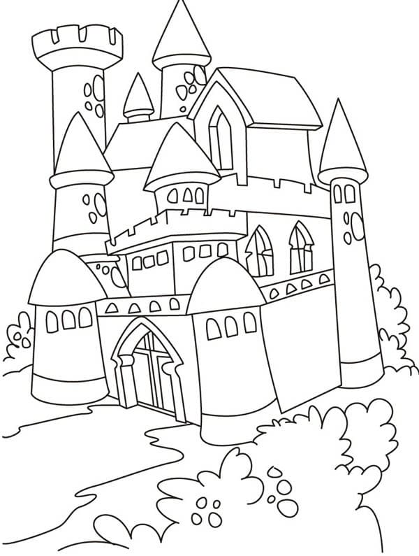 Desenhos de Castelo Normal 3 para colorir