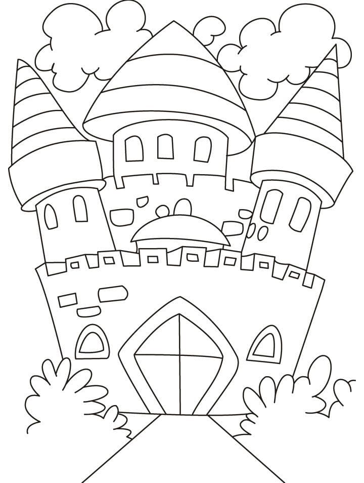Desenhos de Castelo Normal 5 para colorir