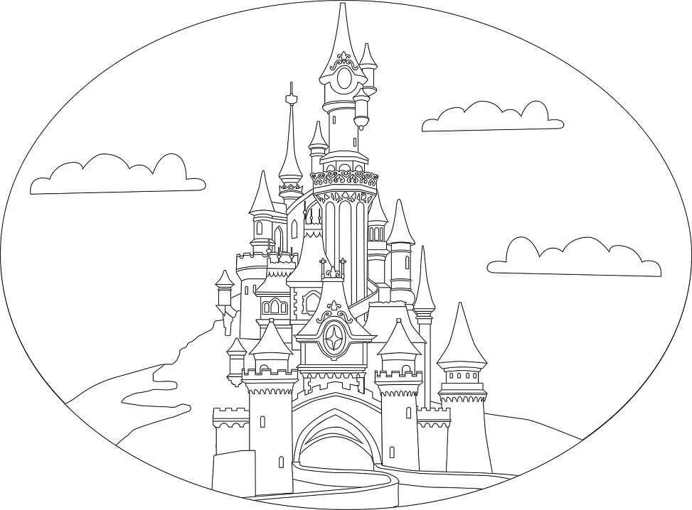 Desenhos de Castelo de Conto de Fadas 3 para colorir