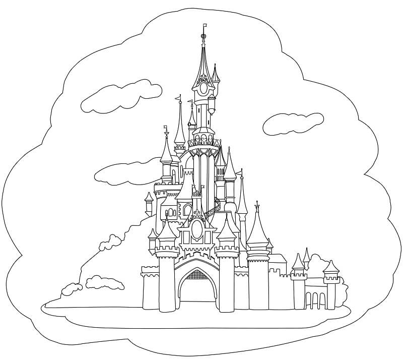 Desenhos de Castelo de Conto de Fadas 4 para colorir