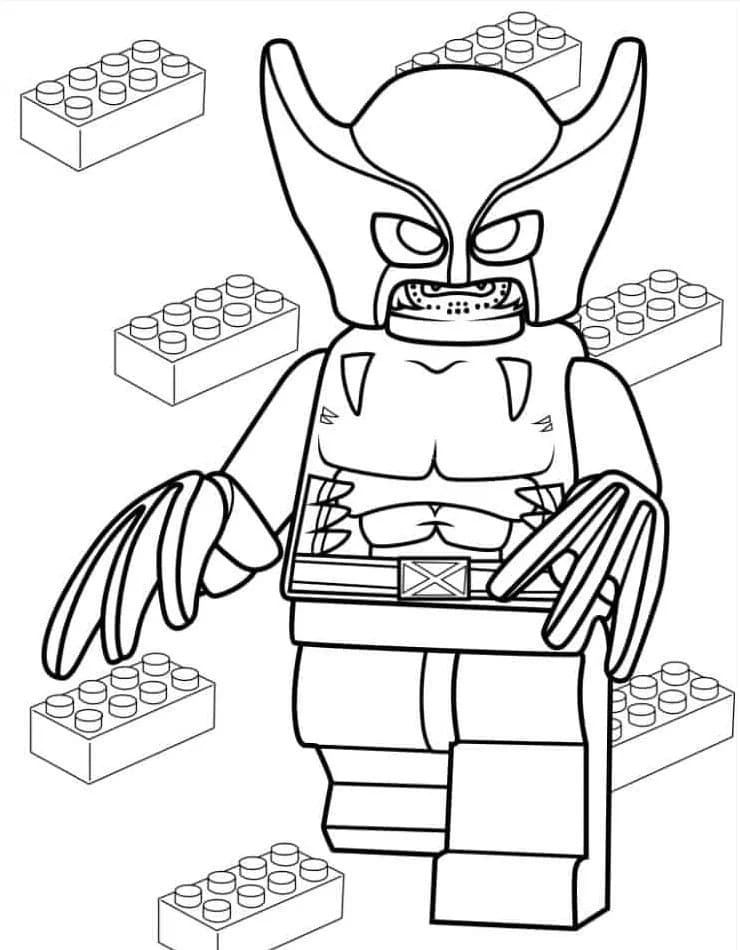 Desenhos de Desenhar Wolverine Lego para colorir