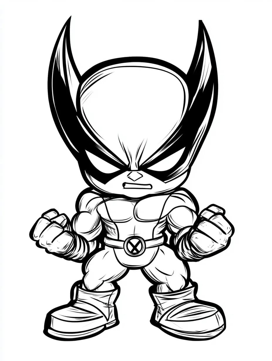 Desenhar Wolverine para crianças para colorir