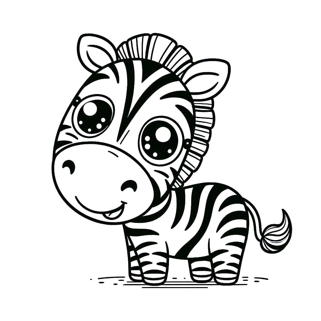 Desenhos de Desenhar Zebra básico para colorir