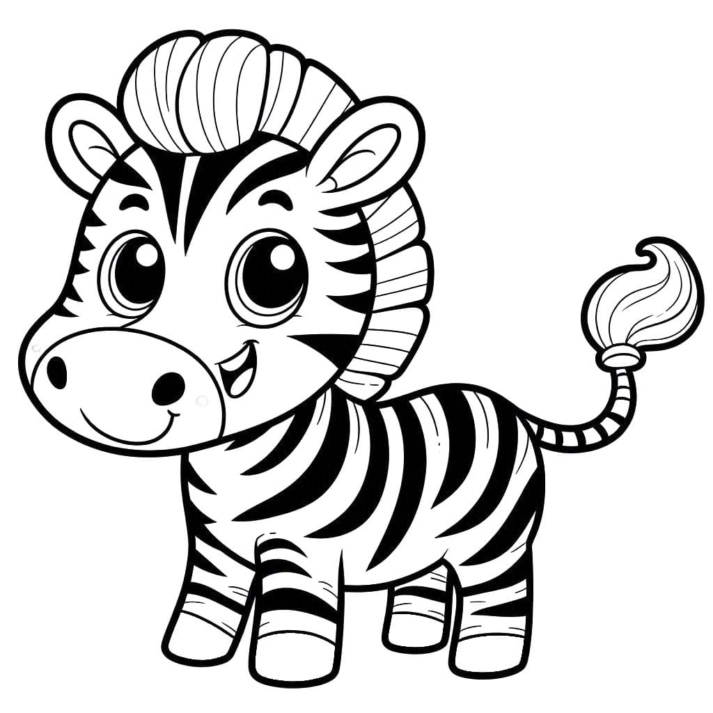 Desenhos de Desenhar Zebra grátis para colorir