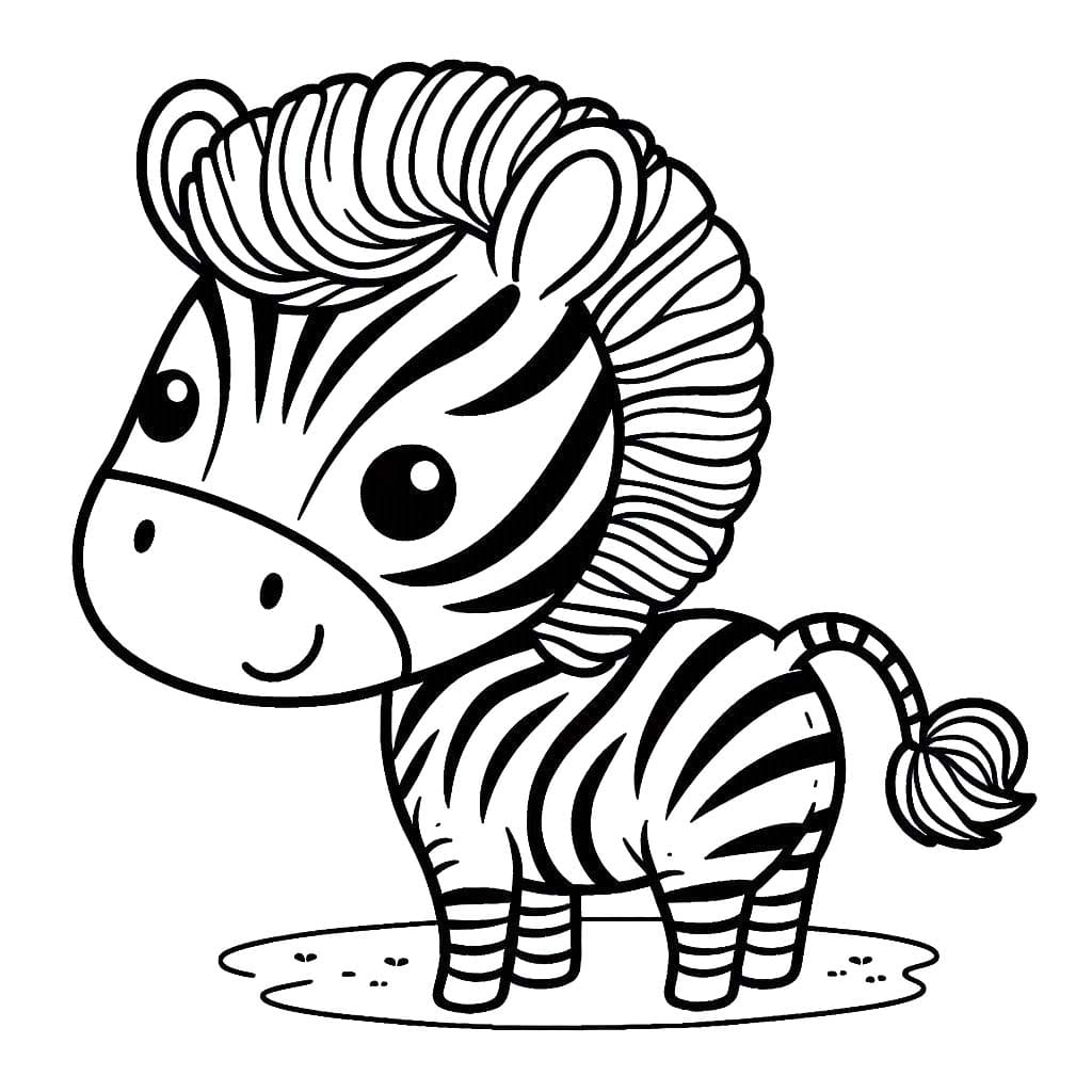 Desenhos de Desenhar Zebra para crianças para colorir