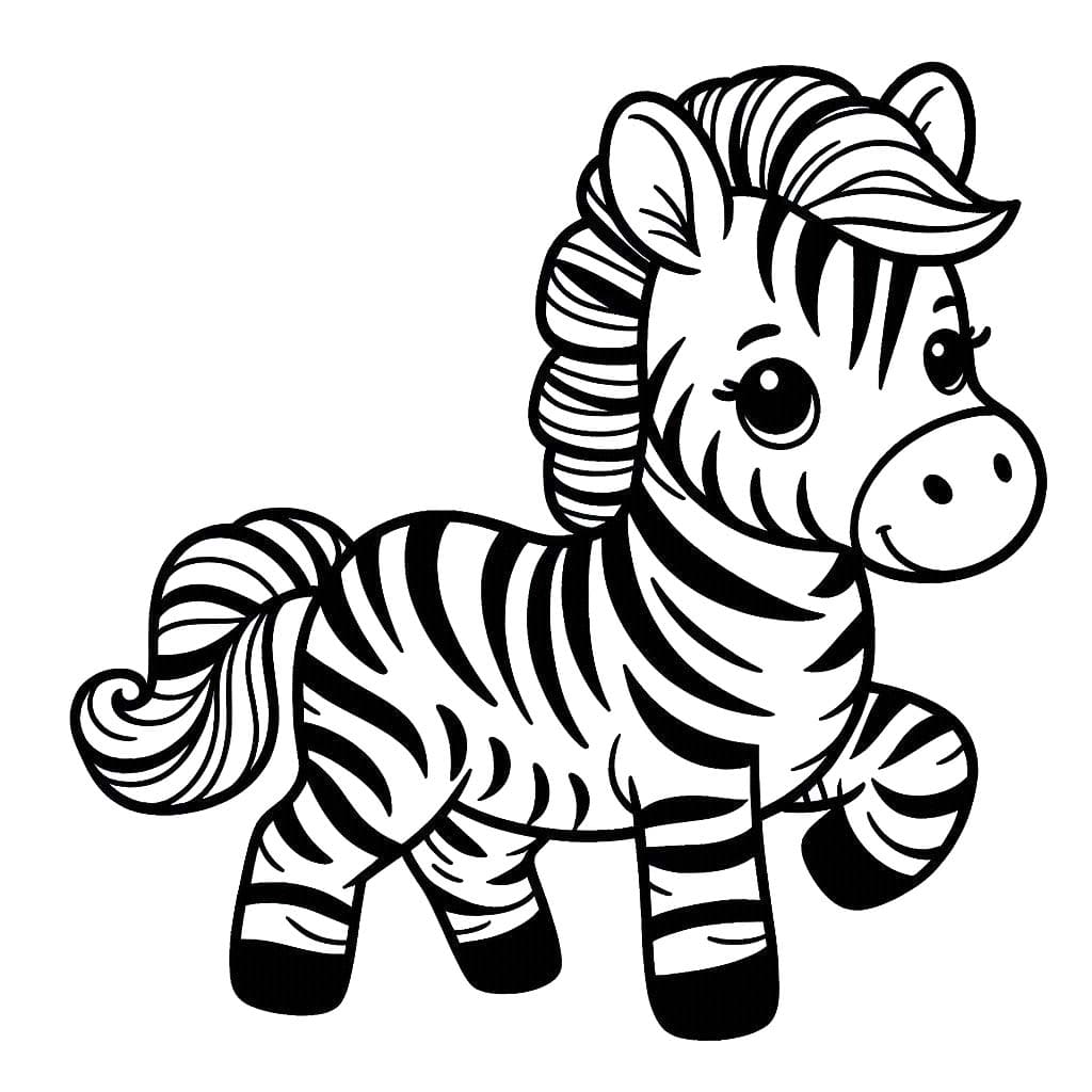 Desenhos de Desenhar grátis Zebra para colorir