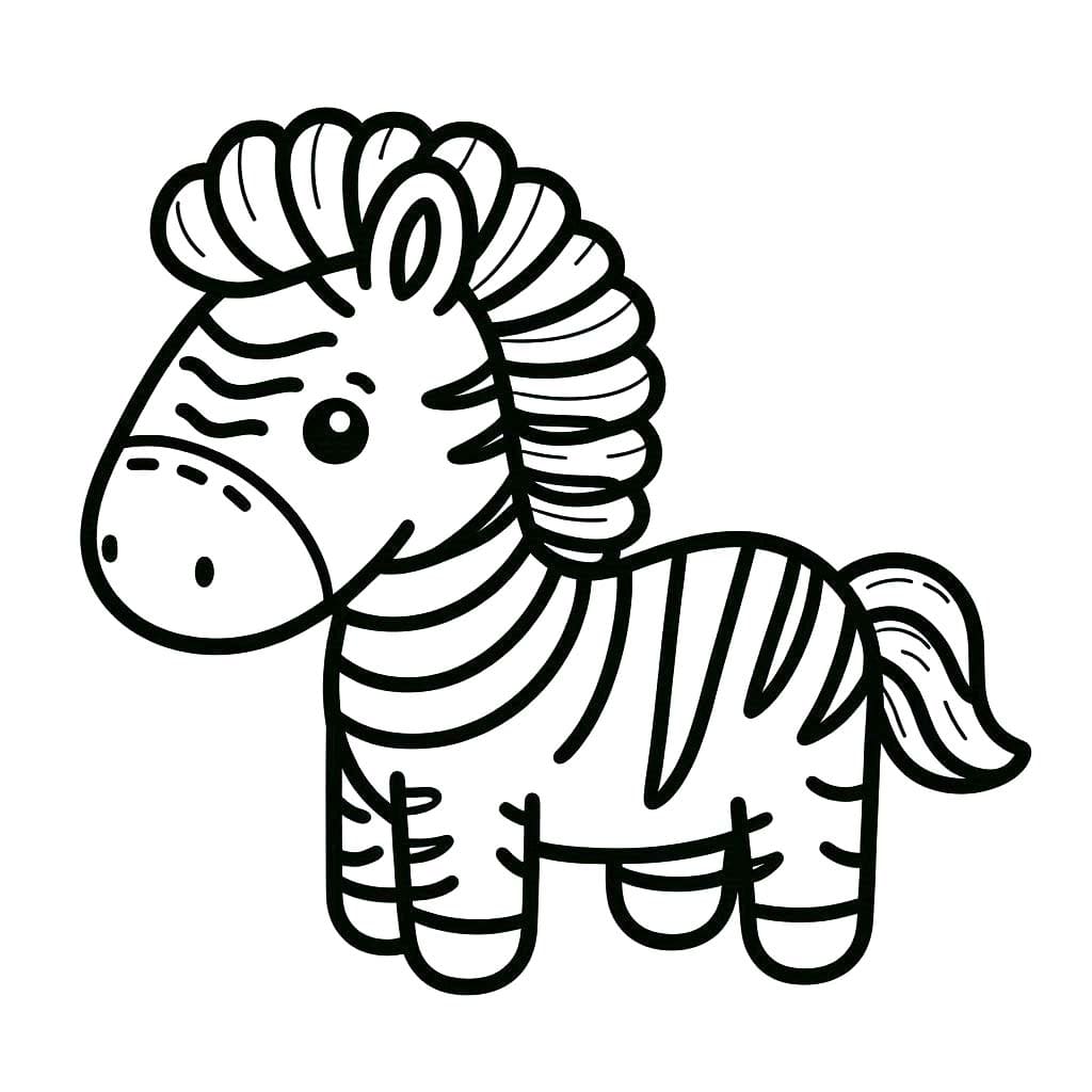 Desenhos de Desenhar imagem de zebra para colorir