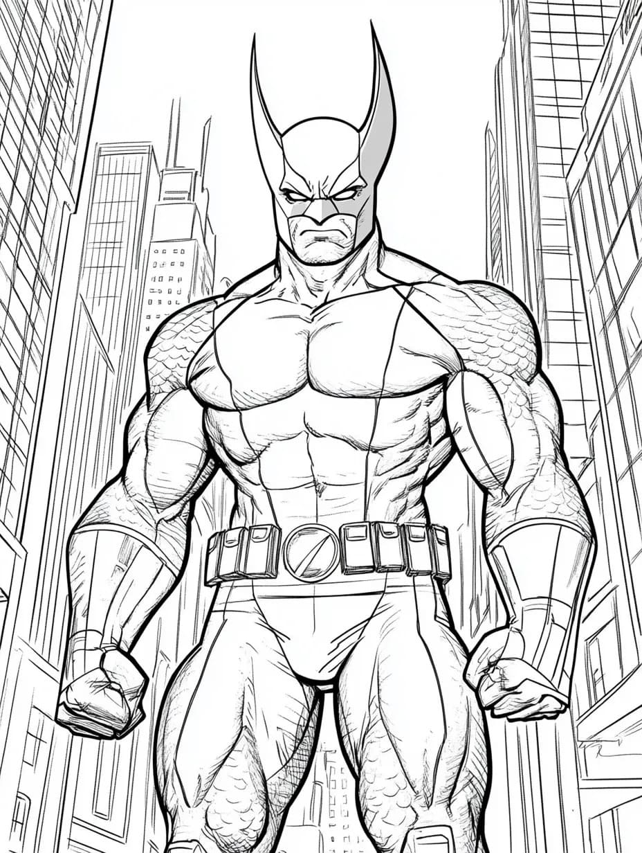 Desenhar imagem do Wolverine para colorir
