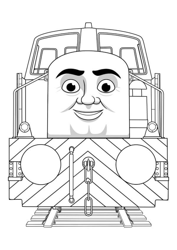 Desenhos de Desenhar locomotiva a diesel para colorir