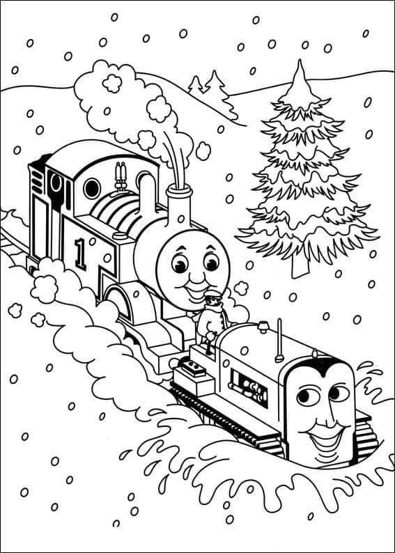 Desenhos de Desenhe Thomas e seus amigos divertidos para colorir