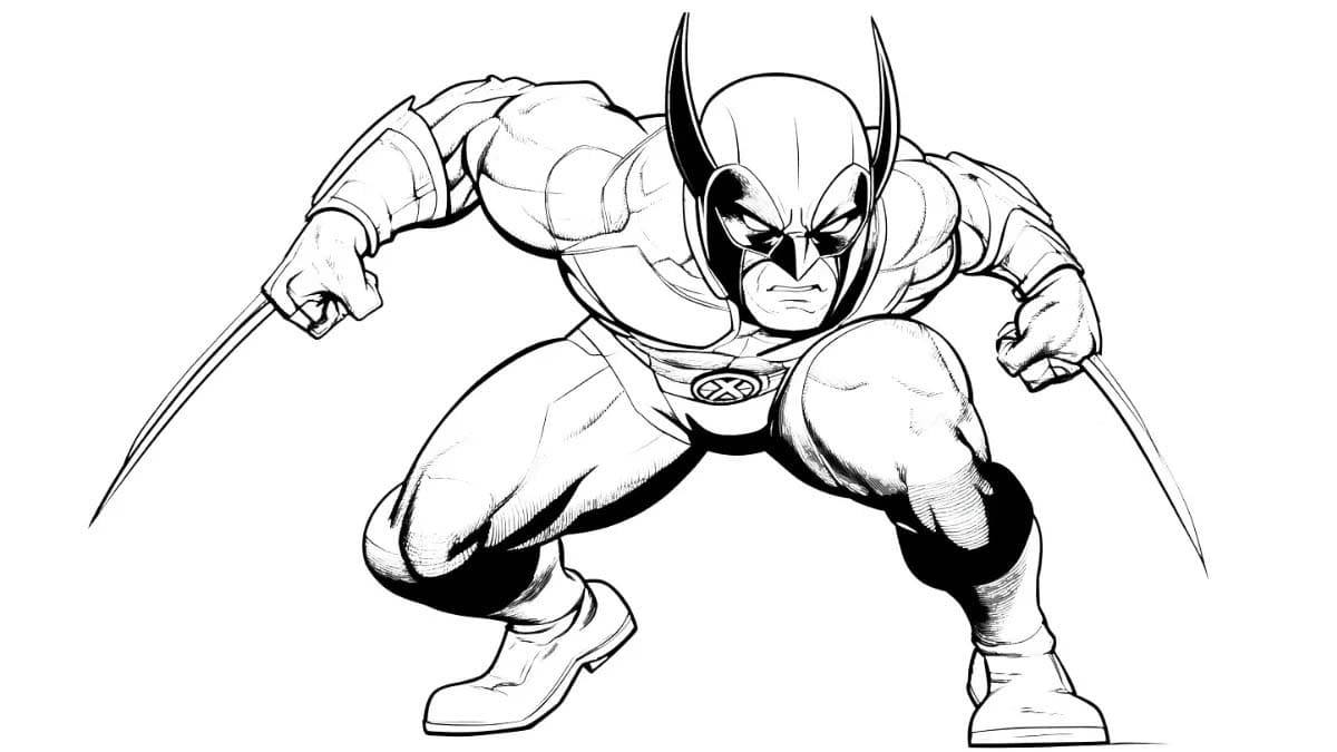 Desenhos de Desenhe Wolverine 1 para colorir