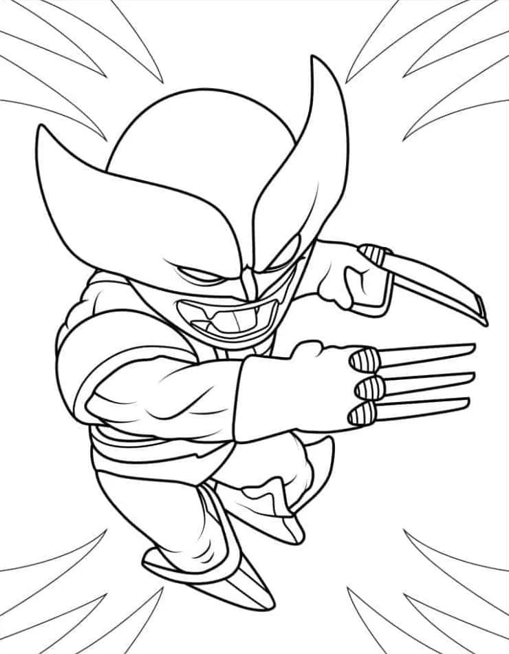 Desenhos de Desenhe Wolverine 2 para colorir