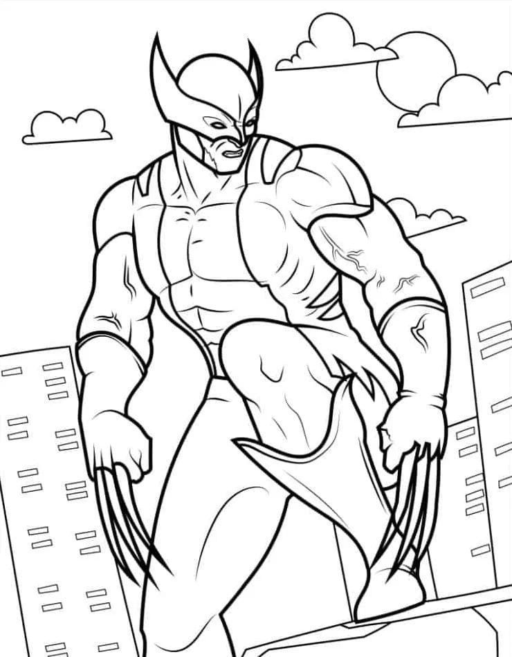 Desenhos de Desenhe Wolverine 3 para colorir
