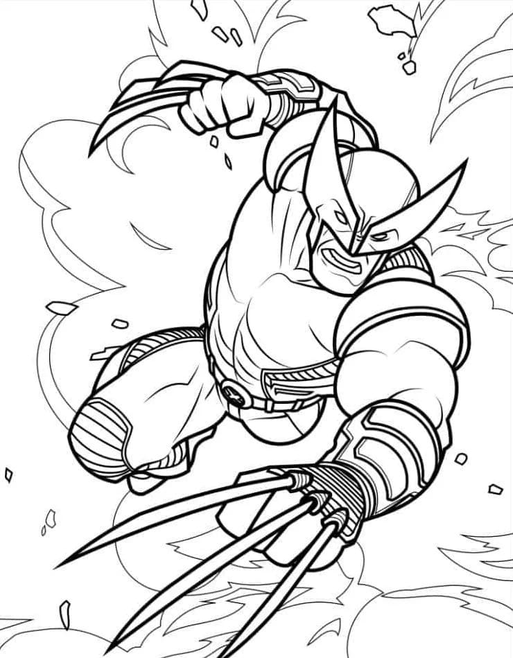 Desenhe Wolverine 4 para colorir