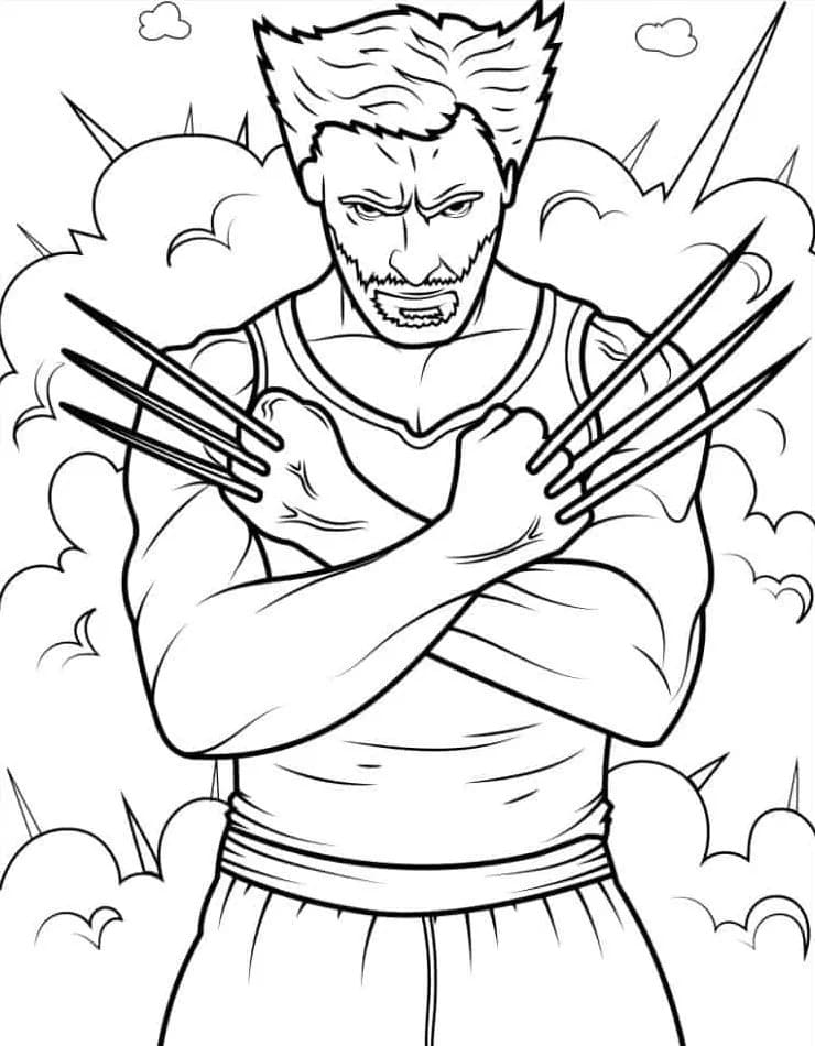 Desenhos de Desenhe Wolverine 6 para colorir