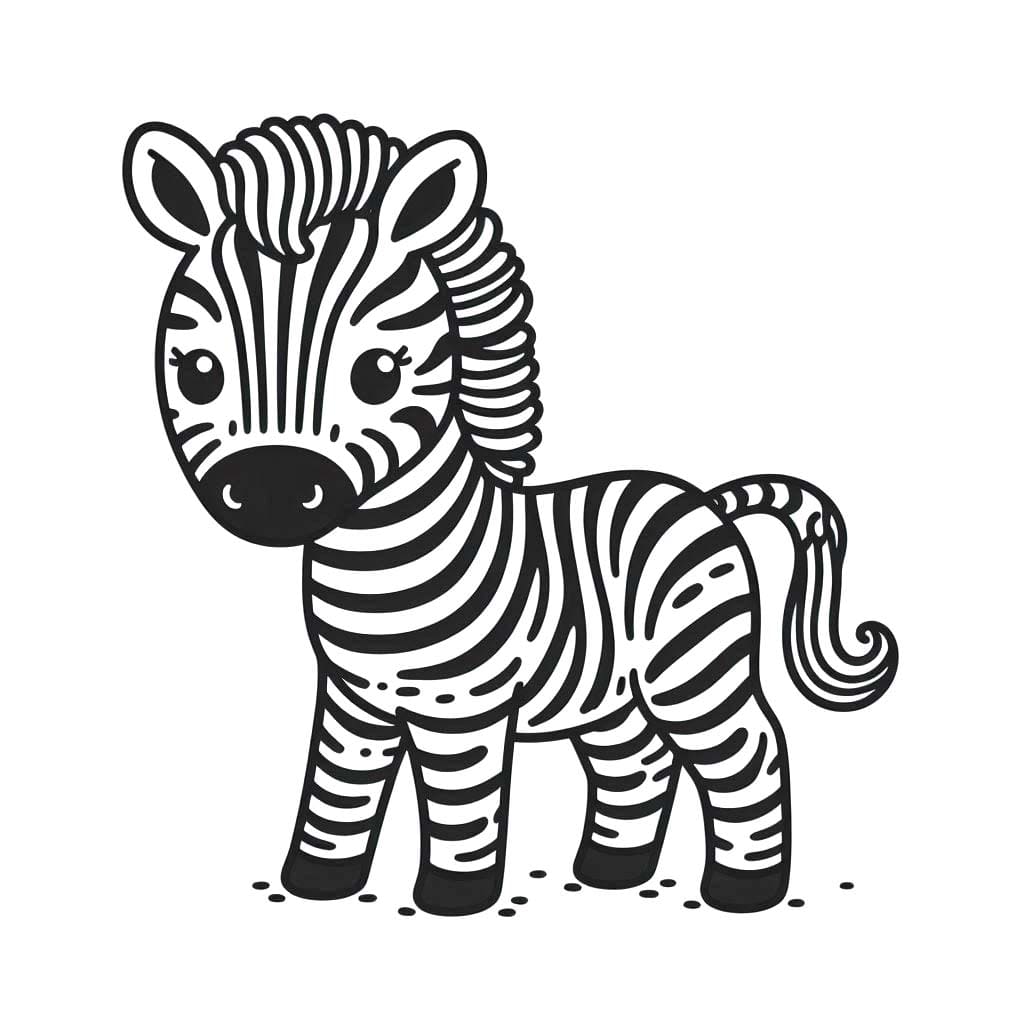 Desenhos de Desenhe Zebra 1 para colorir