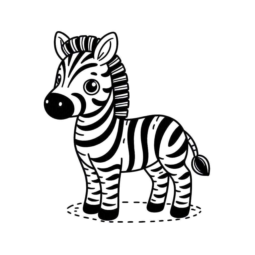 Desenhos de Desenhe Zebra 2 para colorir