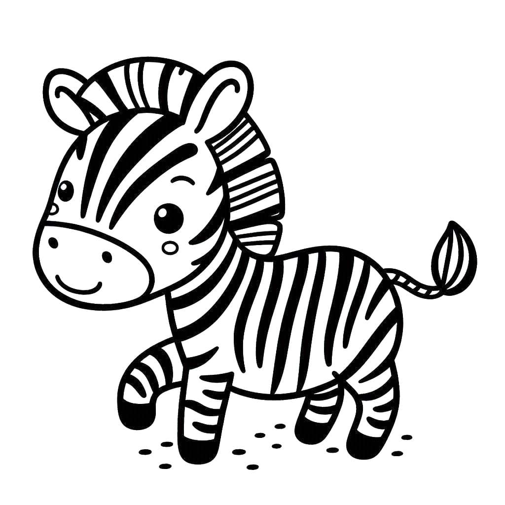 Desenhos de Desenhe Zebra 3 para colorir