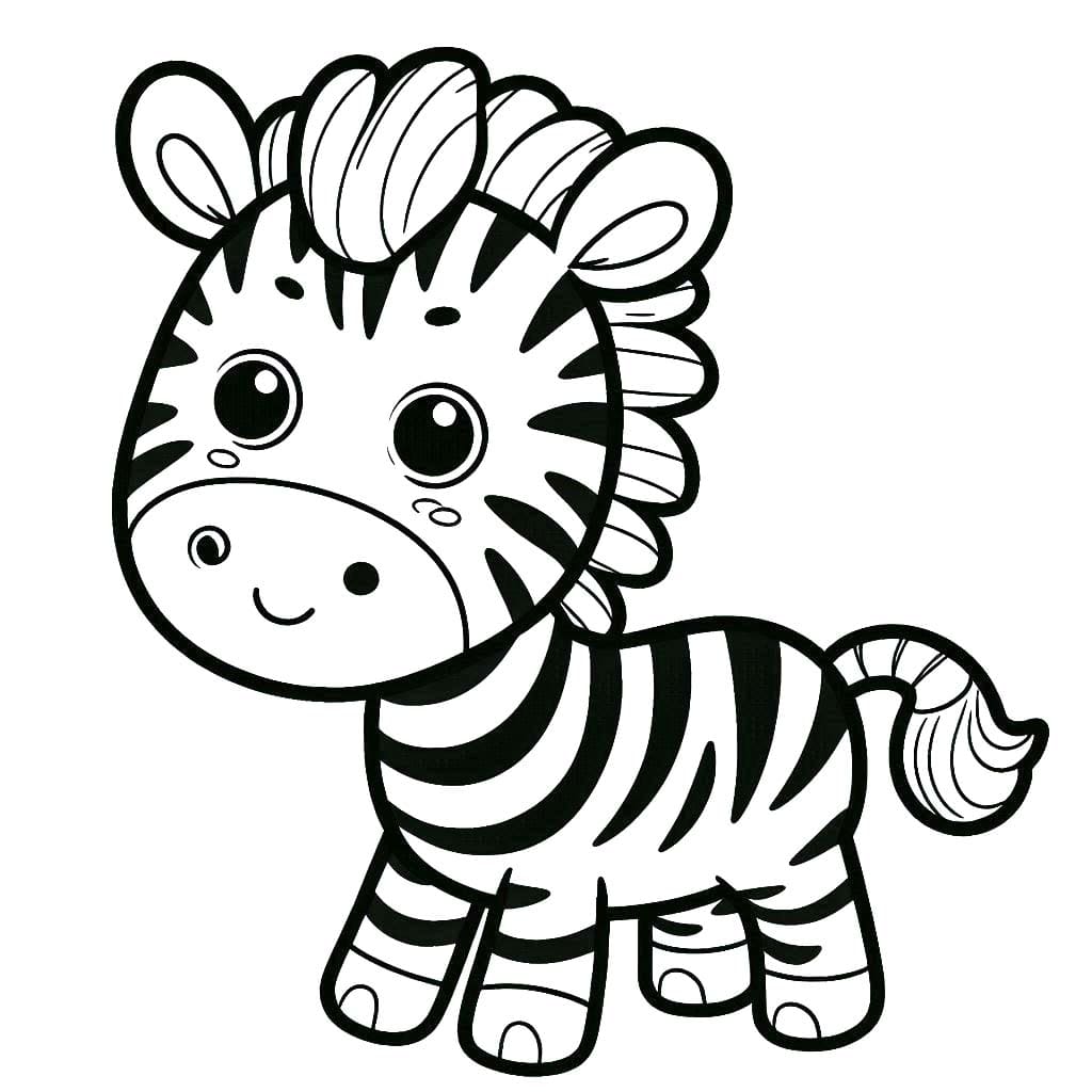 Desenhos de Desenhe Zebra 4 para colorir