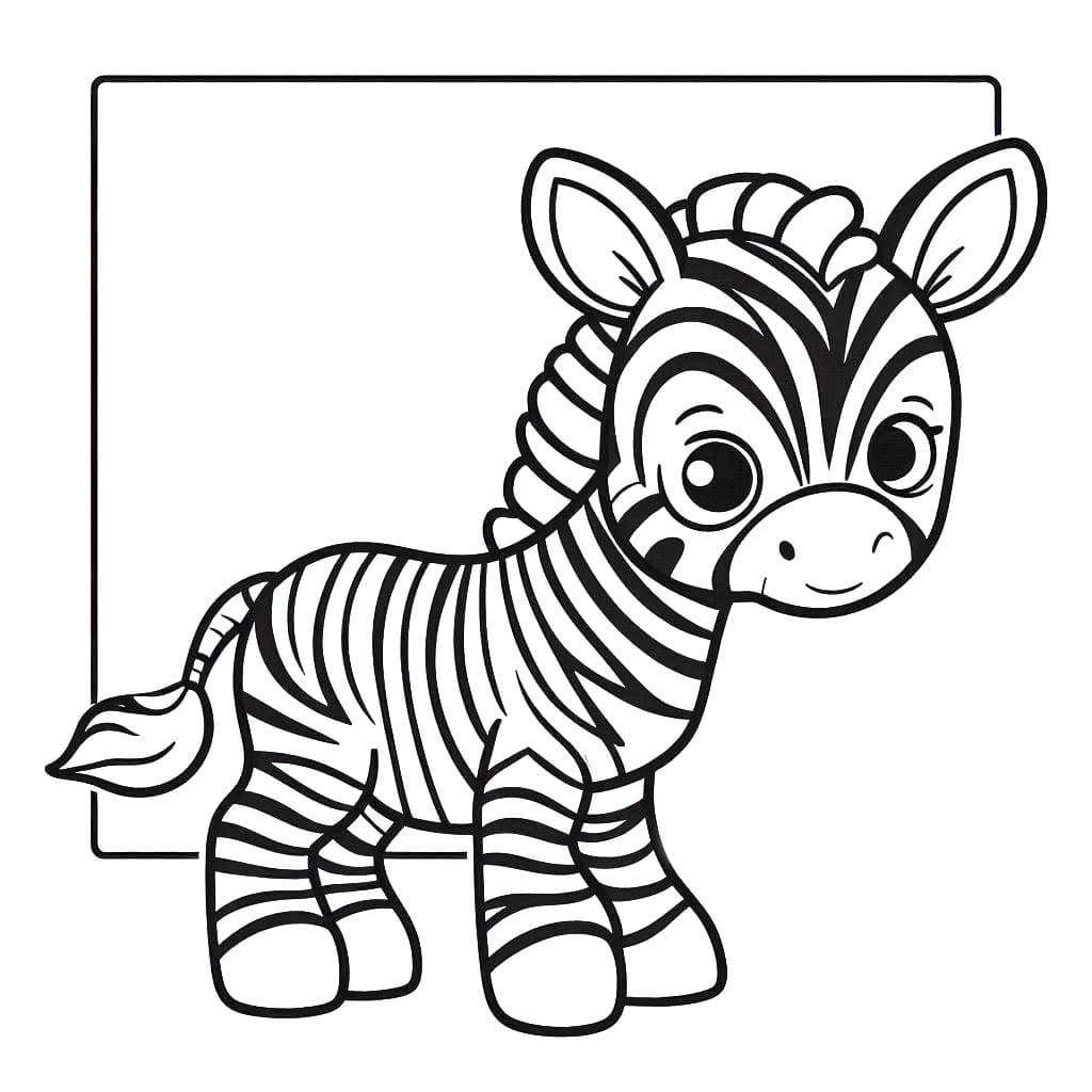 Desenhos de Desenhe Zebra 5 para colorir