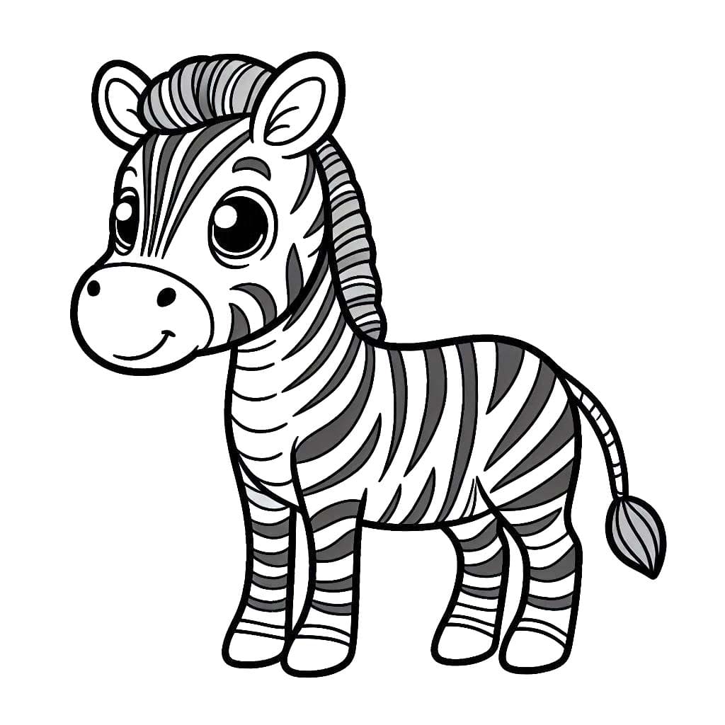 Desenhos de Desenhe Zebra 6 para colorir