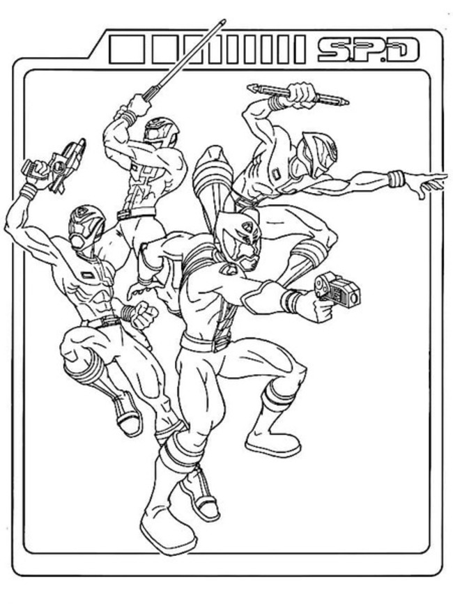 Desenhos de Desenhe básico Power Rangers para colorir