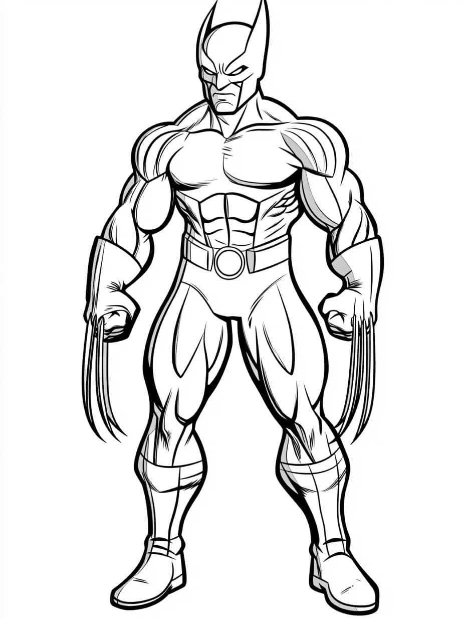 Desenhe bem Wolverine para colorir