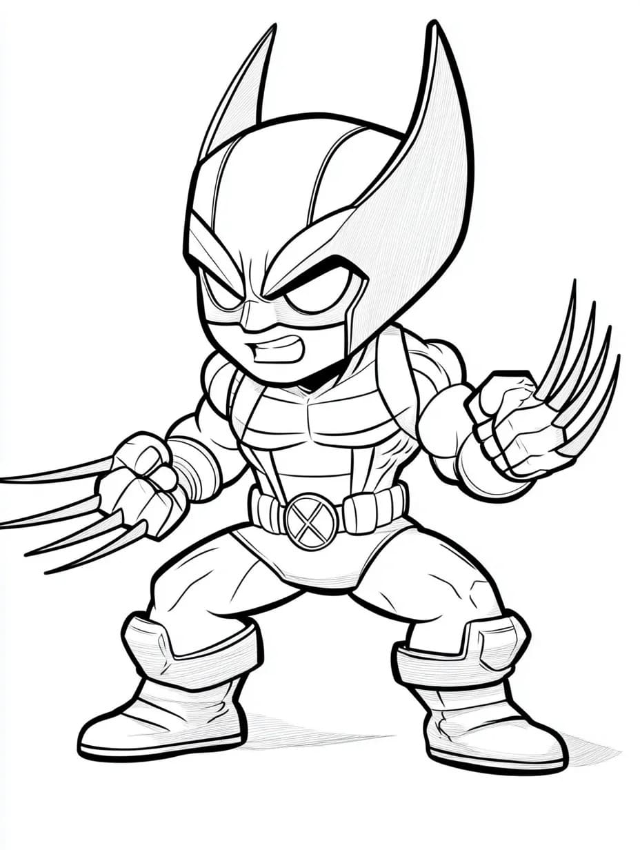 Desenhos de Desenho Pequeno Wolverine para colorir