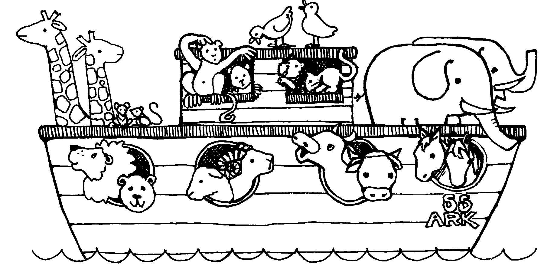 Desenhos de Desenho da Arca de Noé para colorir