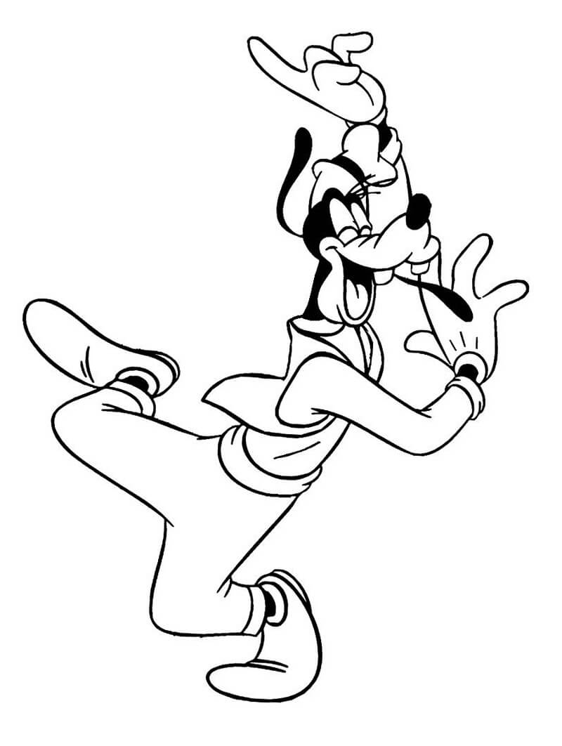 Desenhos de Feliz Goofy 3 para colorir