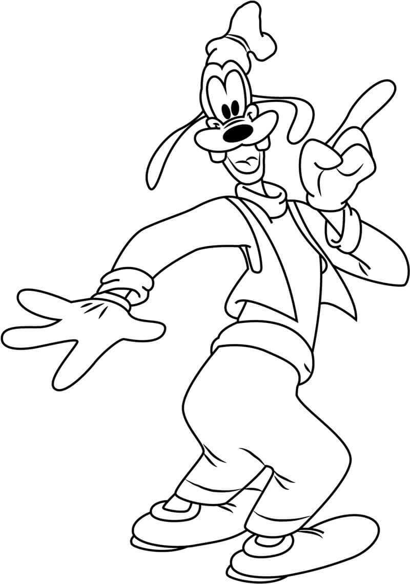 Desenhos de Feliz Goofy 4 para colorir