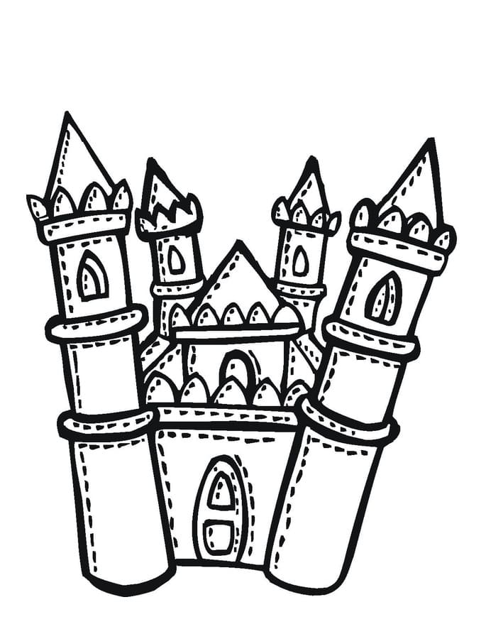 Desenhos de Grande Castelo 1 para colorir