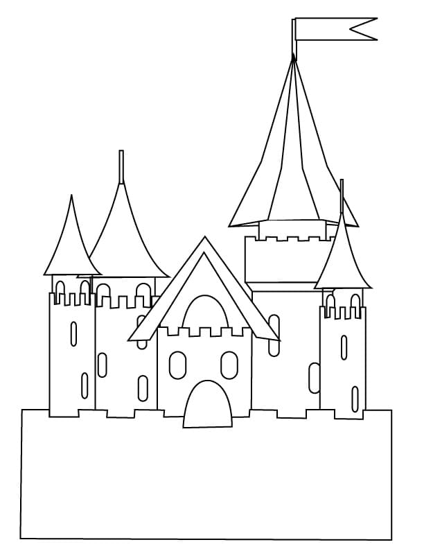 Desenhos de Castelos para Colorir