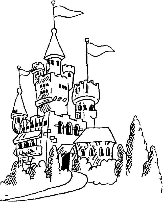 Desenhos de Grande Castelo 5 para colorir