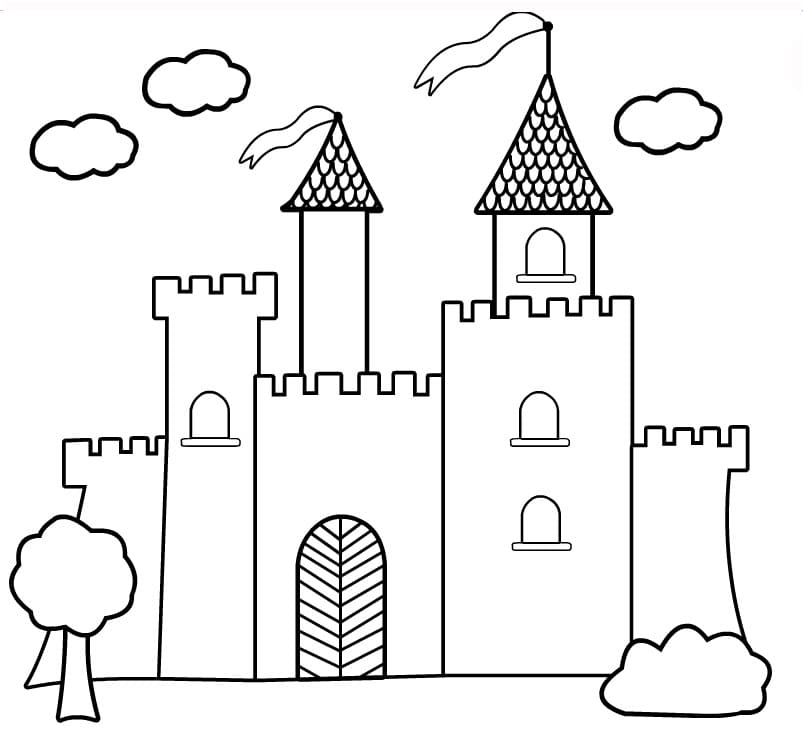 Desenhos de Grande Castelo para colorir
