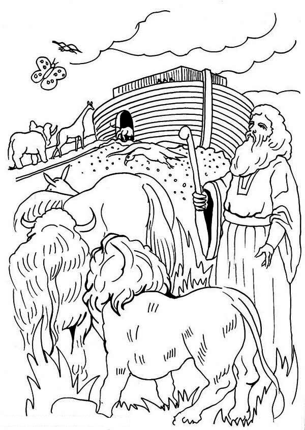 Desenhos de Imagens Gratuitas da Arca de Noé para colorir
