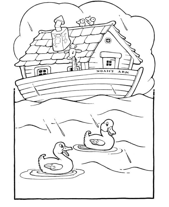 Imagens Gratuitas da Arca de Noé para colorir