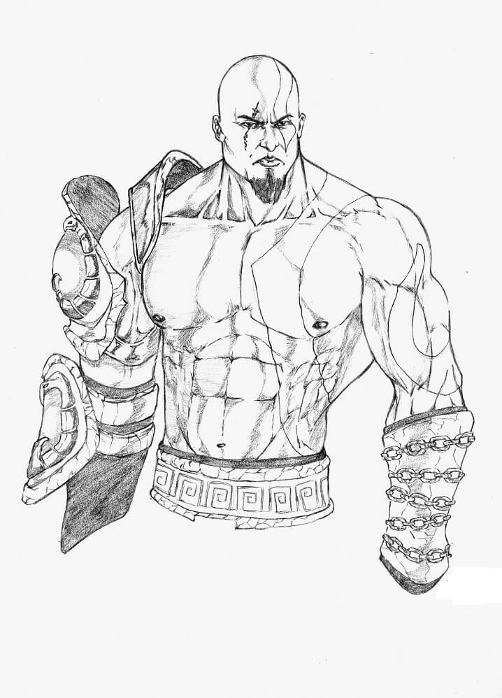 Desenhos de Kratos Forte para colorir