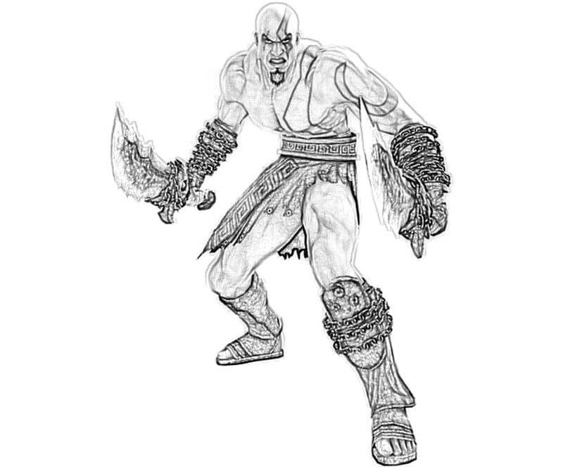 Kratos Incrível 1 para colorir