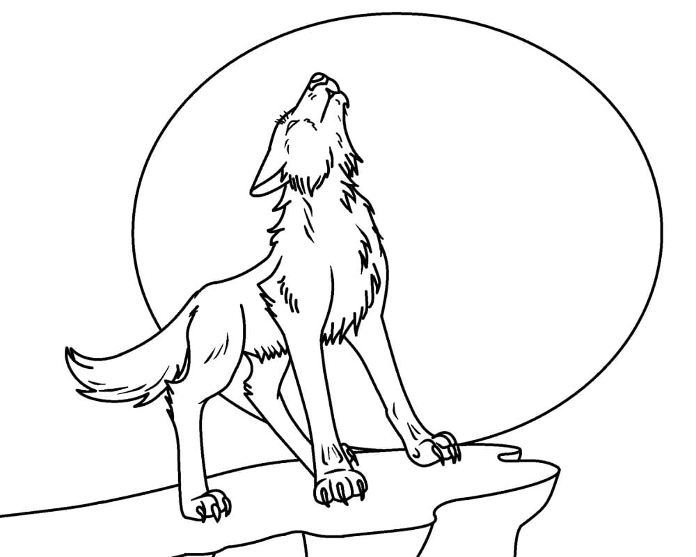 Desenhos de Lobo Selvagem 3 para colorir