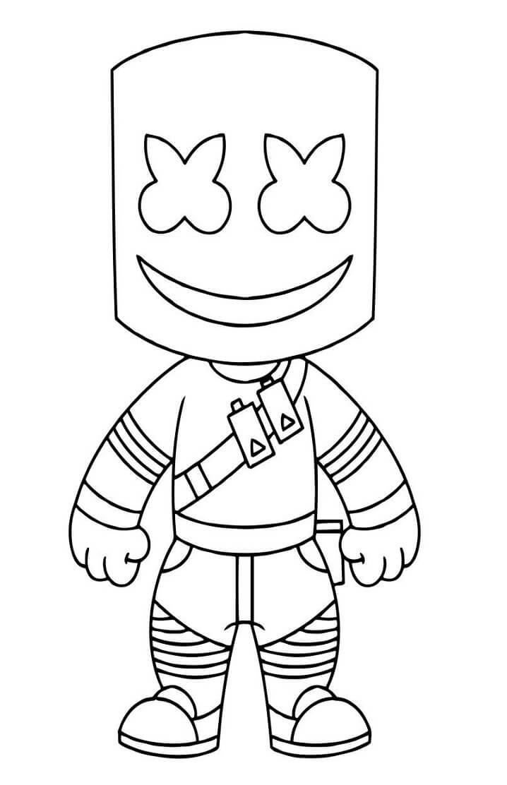 Desenhos de Marshmello Fortnite 3 para colorir